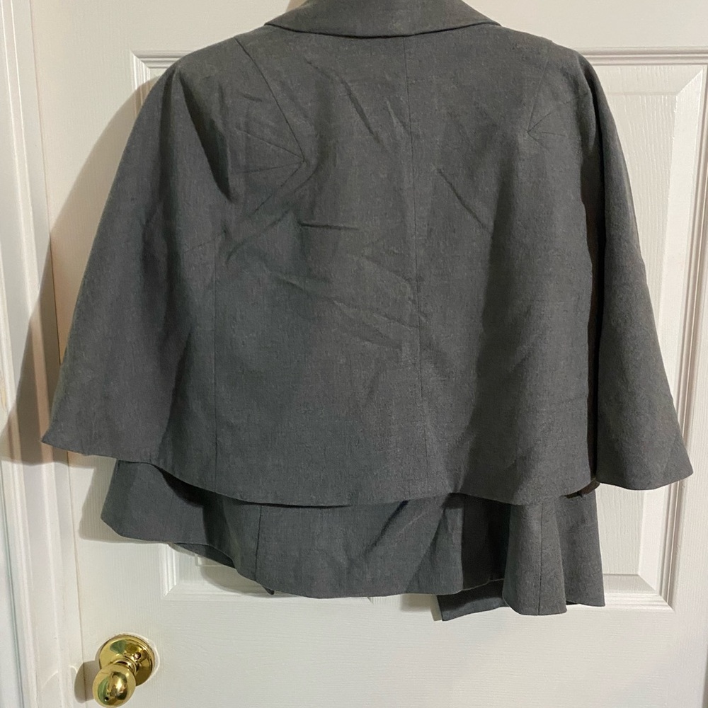 Women's Gray Double-Breasted Blazer - Picture 5 of 7